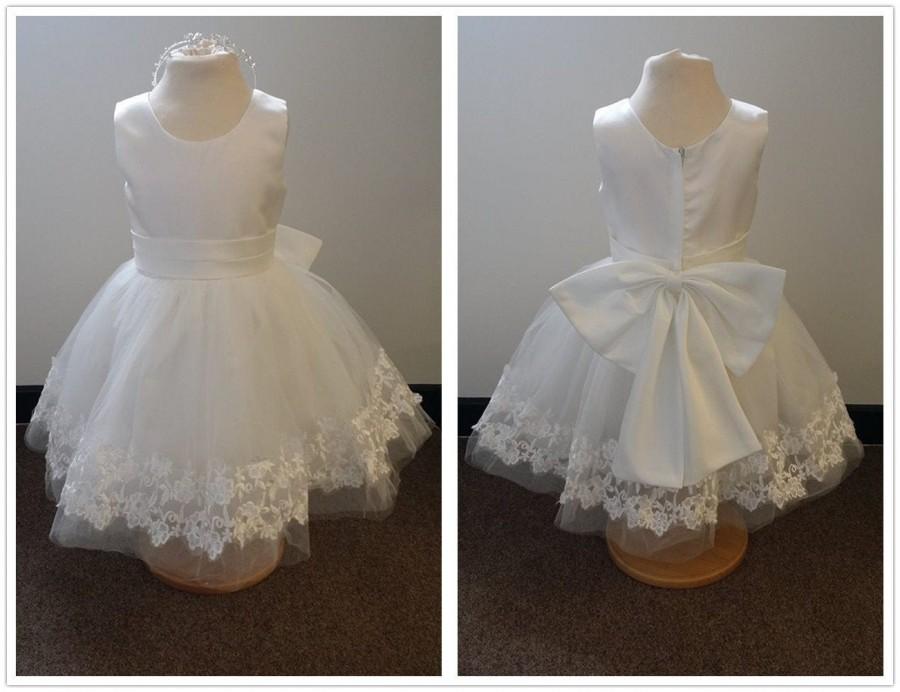 Wedding - Brand New Gorgeous Ivory Lace Flower Girls Party Bridesmaid Princess Dress Age 1 - 10