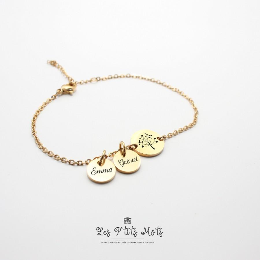 زفاف - Personalized Bracelet Tree of Life - Grandmother's Day, Mother's Day, Name Necklace, Mom Gift, Granny Gift, Godmother Gift