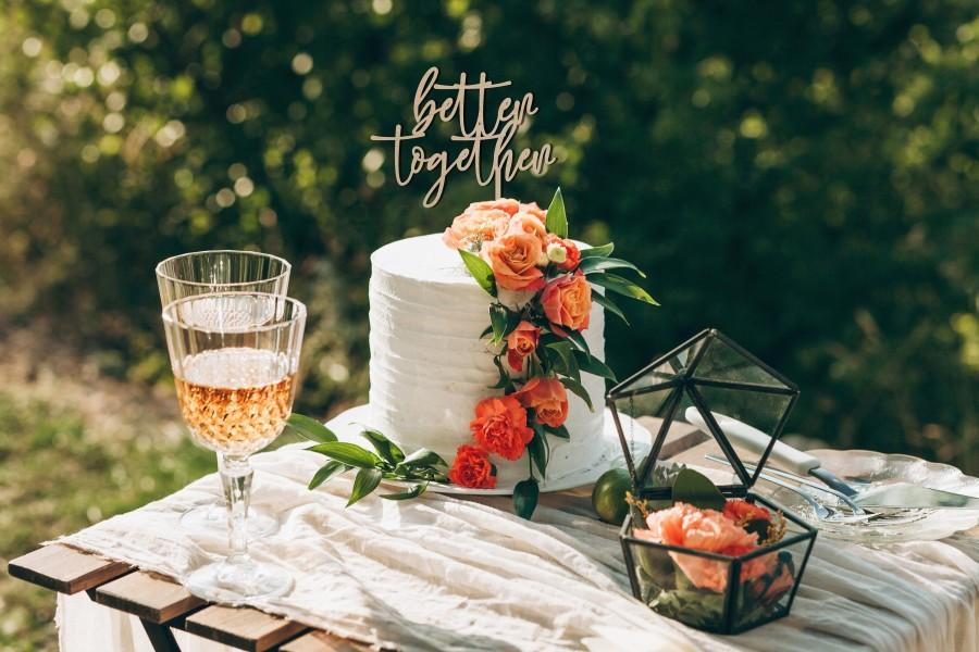 Hochzeit - Gold Wedding Cake Topper 