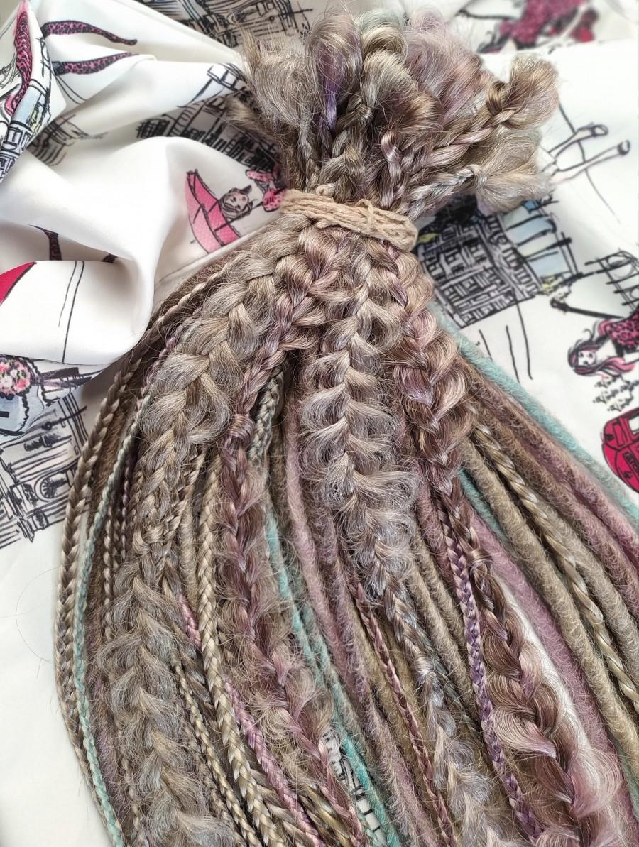 زفاف - SE DREADS + Braids Blonde+ Pin+ Purple  mix of smooth and crochet dreadlocks and braids