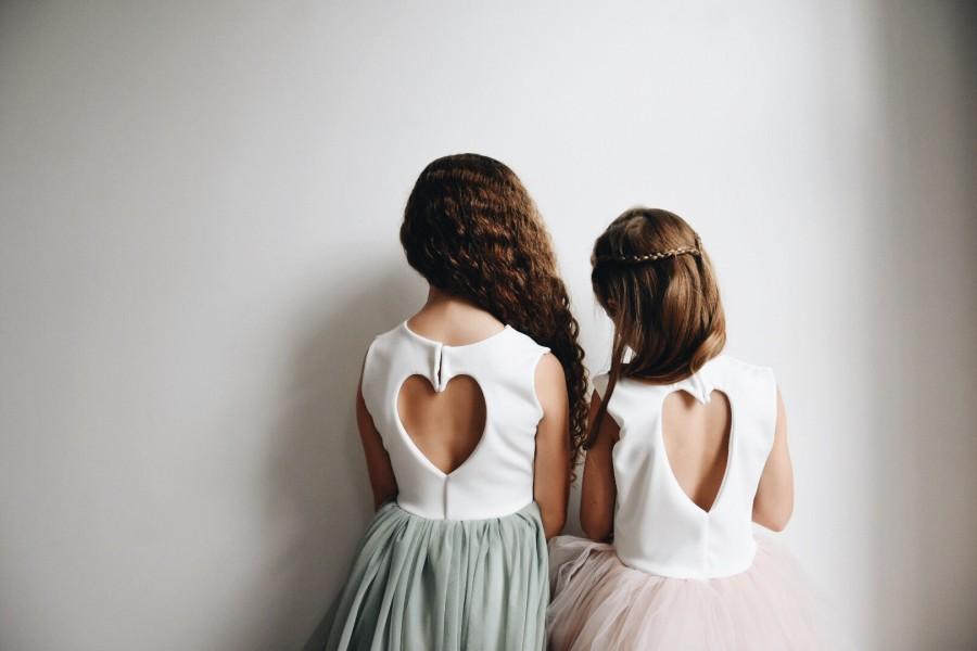 Mariage - Handmade sage and blush tulle dresses