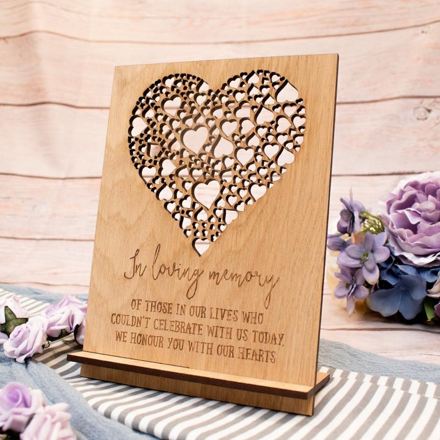 Hochzeit - In Loving Memory Of Wedding Signage, Wedding Ceremony Ideas, In Remembrance Of, Memorial Table Forever In Our Hearts Wedding Sign