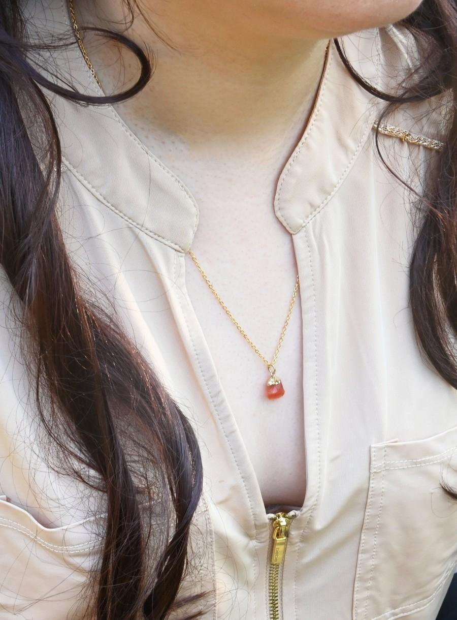 زفاف - carnelian jewelry necklace, carnelian necklace, carnelian raw gemstone necklace, personalized necklace, raw rough carnelian orange bracelet