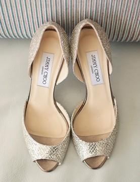 Wedding - Silver Sparkly Wedding Shoes ♥ Jimmy Choo Bridal Shoes Collection 