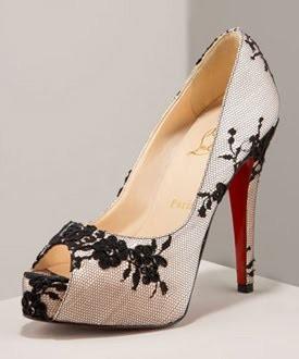 Mariage - Chaussures Christian Louboutin mariage avec fond rouge ♥ Wedding Chic et à la mode chaussures à talons hauts