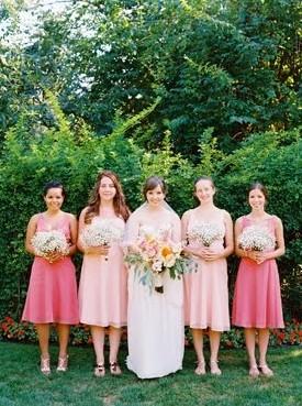 Свадьба - Розовый Подружка невесты 'Платья