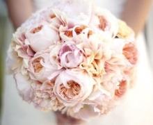 Hochzeit - Sonntag Bouquet: Blush Pink Brautstrauß