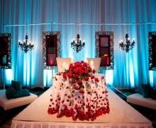 Hochzeit - Red And Blue Cleveland Indian Wedding Reception