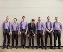 Wedding - Style Snapshot: Men In Pink (And Purple)