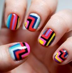 Mariage - Nail Art Rétro ♥ Colorful estampes mixtes Nail Art & Design