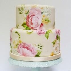زفاف - كعك الزفاف مرسومة باليد ♥ تصميم كعكة الزفاف