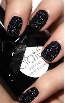 wedding photo -  Nail Art & Design Manucure cool ♥ Caviar Black