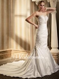 wedding photo -  Elegante Escote Corazon Sirena Vestidos de Novia VW1251