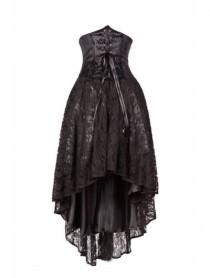 wedding photo -  Black Corset Lace High-Low Gothic Party Dress
