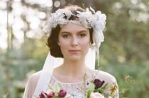 wedding photo -  Monarch butterfly floral crown