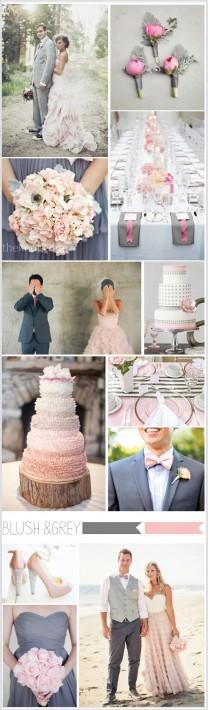 wedding photo - Color Inspiration: Blush and Grey