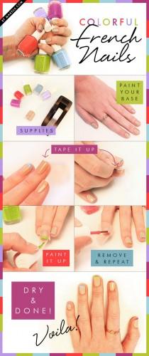 wedding photo - Manicure Monday: Colorful French Nails