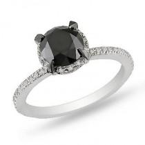 wedding photo -  Black Diamond Solitaire Ring