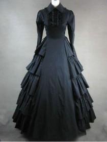 wedding photo -  Black Classic Gothic Victorian Dress