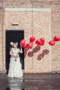 wedding photo - A Contemporary Birmingham Wedding with a Pop of Red