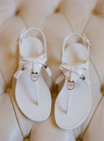 wedding photo -  bow sandals!