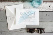 wedding photo - Katy + Dan’s Lakeside Wisconsin Wedding Invitations