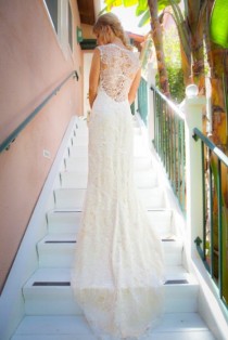wedding photo -  Lace Backless wedding Gown