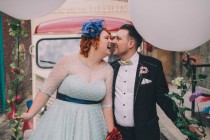 wedding photo - DIY Day of the Dead, Lobster and Rabbit-Themed Romantic Garden Party Wedding in London: Kirsty & Steve