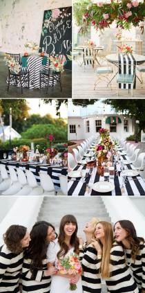 wedding photo - Trend alert: black and white stripes
