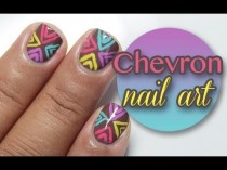 wedding photo - Easy Chevron nail art