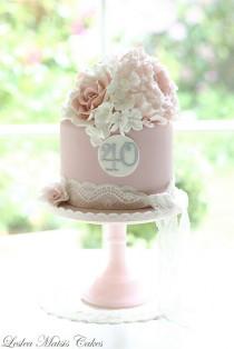 wedding photo - Peony, roses and hydrangea with lace
