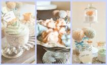 wedding photo - duck egg and peach collage