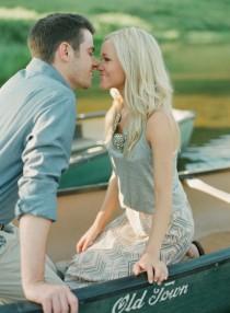 wedding photo - Mountains and canoes ~ Engagement session ~ Laura Murray Photography