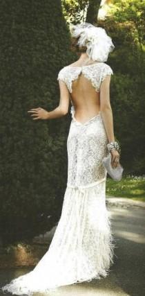 wedding photo -  Backless Wedding Gown