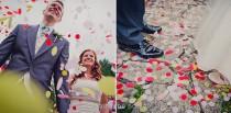 wedding photo - confetti galore