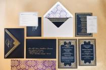 wedding photo - Dramatic Middle Eastern Scriptorium Soirée Invitations