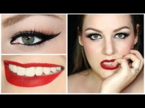 wedding photo - Graphic Liner & Red Lips: "A Modern Take On Pinup"