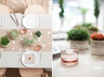 wedding photo - Donna Wilson inspired tablescape with DIY planters