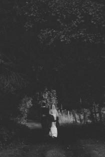 wedding photo - I follow you to the dark woods.