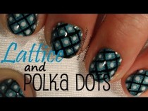 wedding photo - Lattice and Polka Dots Nail Art