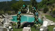 wedding photo - Ceremony by the Pool