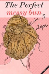 wedding photo - The Perfect Messy Bun in 3 Steps