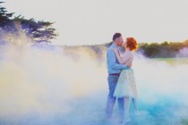 wedding photo - Smoke Bombs, Hippy Buses and Incredible Cornish Views: Antonia & Harvey
