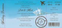 wedding photo -  Perfectly Poised Boarding Pass Invite - DreamDay Invitations