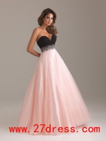 wedding photo -  Cheap Prom Dresses Sexy Strapless Sweetheart Beaded Sheath Blue Pink Evening Dresses from 27dress.com