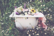 wedding photo - Free Spirited Friday – Flower Bath