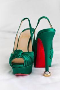 wedding photo -  Green Shoes