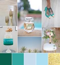 wedding photo - Golden Turquoise Ocean Wedding Inspiration