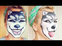wedding photo - Wolf Makeup Face Painting - Kandee Johnson