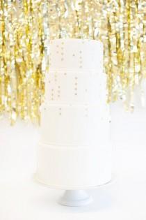 wedding photo - Cool cake series: Golden dots